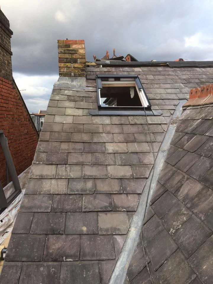 Traditional pitched roofing, new roofs, re-roofs and careful slate and tile repairs.